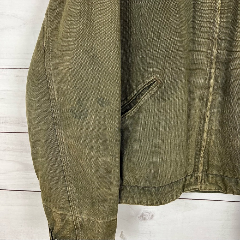 Vintage RARE Carhartt Detroit Olive JB0866 Blanket Lined Jacket - Picture 5 of 7